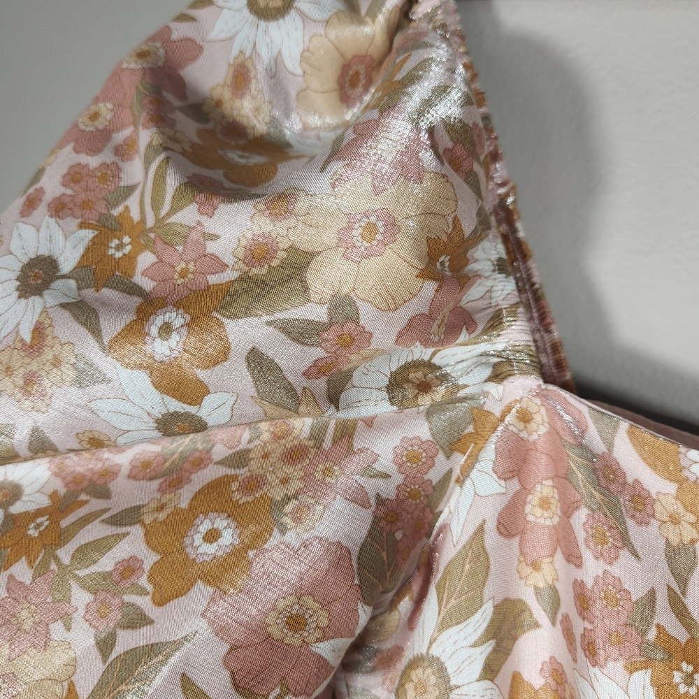 Storia Grace Floral Print Puff Sleeve Babydoll Mini Dress Size Small - Picture 11 of 11